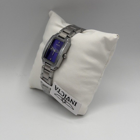 Invicta Wildflower 69438 Women Quartz Watch Rectangular Purple Steel New W Tags main image 8